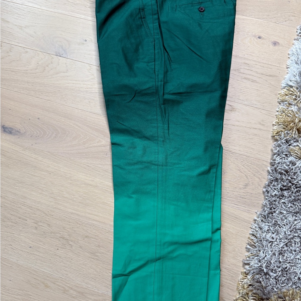 INC International Concepts Green Chinos Structured Cotton Blend
